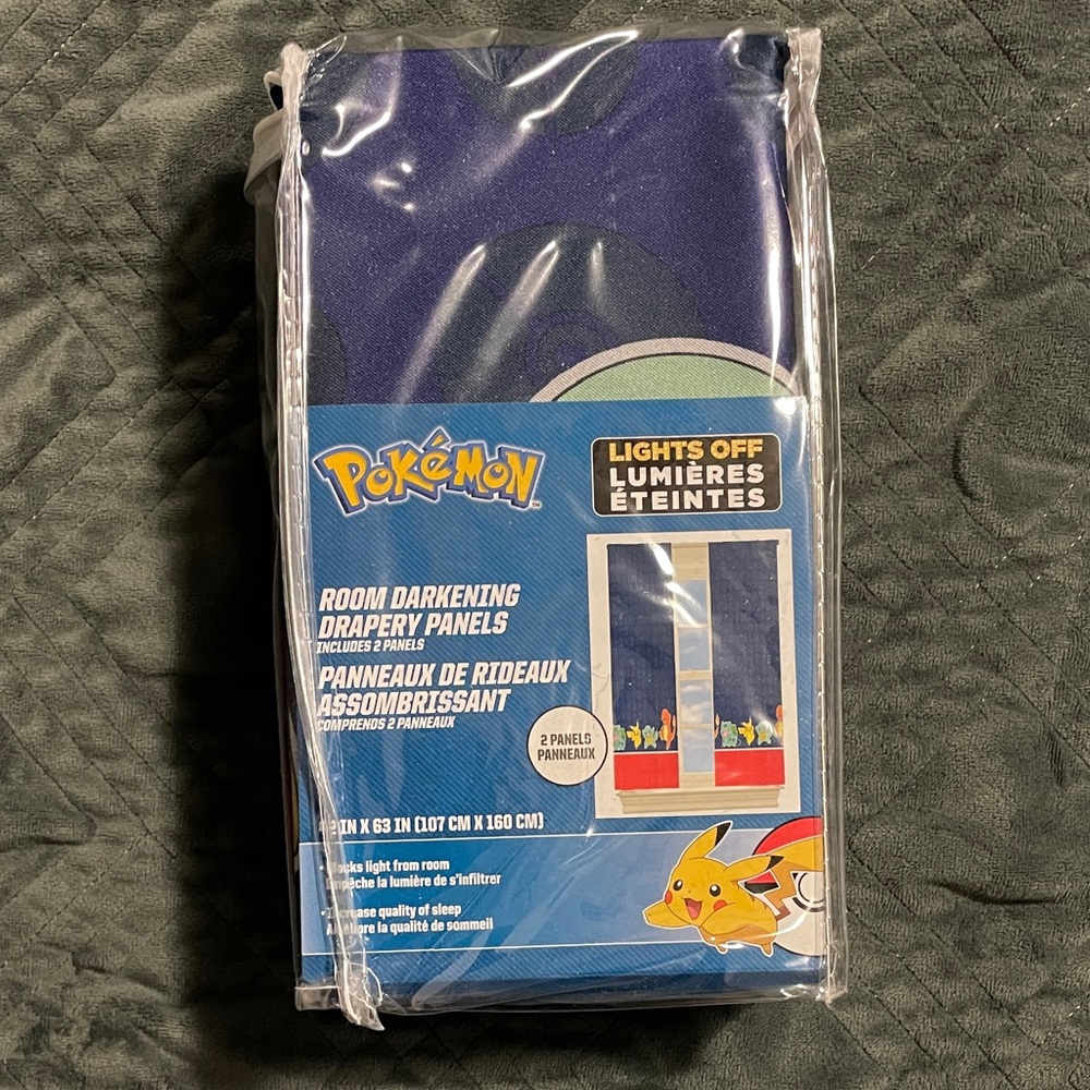 NEW - Pokemon Room Darkening Drapery Panels